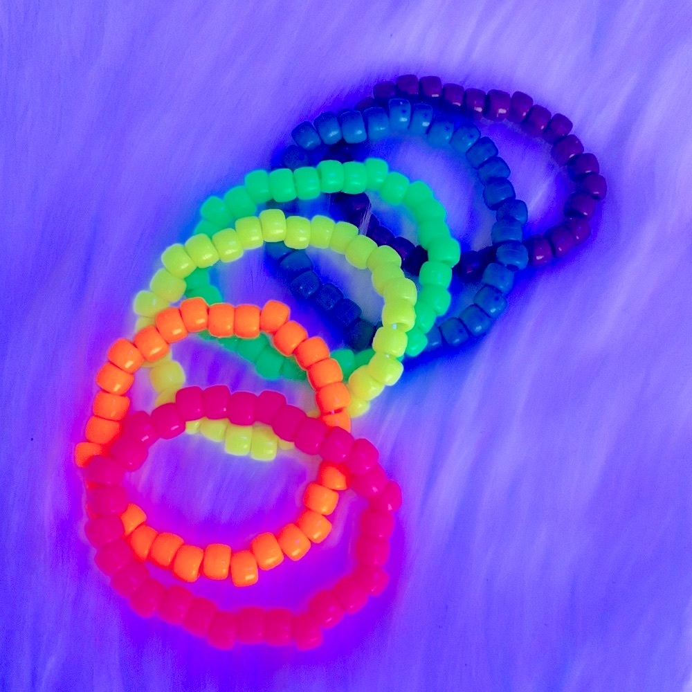 Neon Rainbow Kandi  Bundle of Six